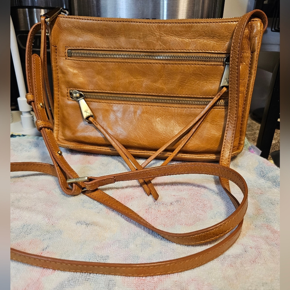 HOBO Leather Brushed Brass Crossbody